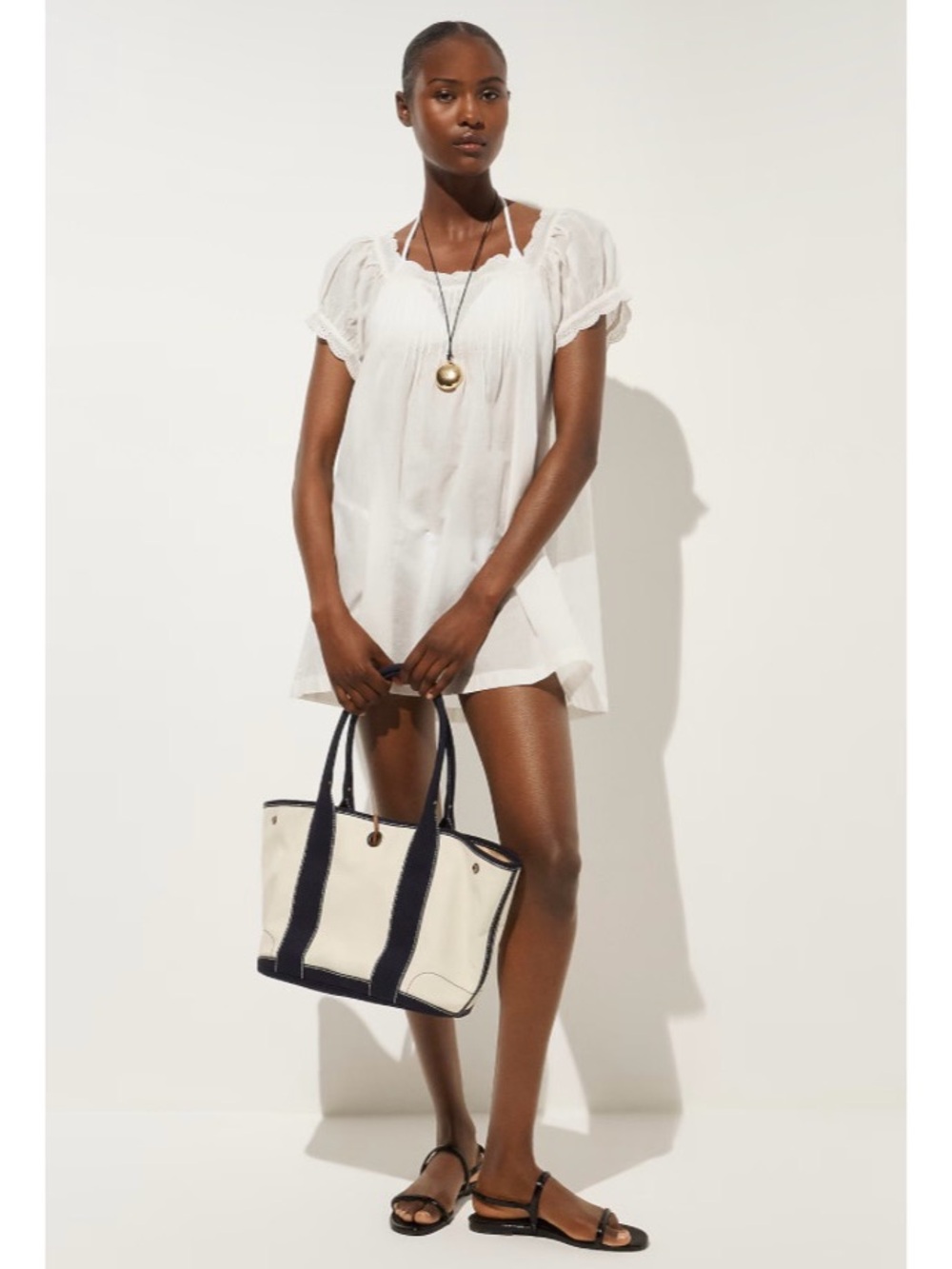NWT J. Crew Cotton Voile Scallop-trim Babydoll Dress Mini Ivory